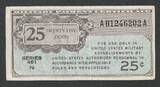 United States of America Papermoney n.d. (1946-1947) Military Payment Certificate 25 Cents - Series 461 - Short Snorter TTB