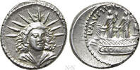 Römische Republik Denar L. MUSSIDIUS LONGUS. Denarius (42 BC). Rome. -