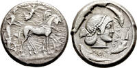Griechen Tetradrachme SICILY. Syracuse. Deinomenid Tyranny (485-466 BC). Tetradrachm. -