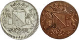 NETHERLANDS Duit 1739 & 1751 Utrecht - LOT of 2 coins SUP-/SUP