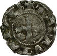 CRUSADER STATES BI Denier tournois n.d. (1316-18) Principality of Achaea - Mahaut (Matilda) of Hainaut, sole reign TB+