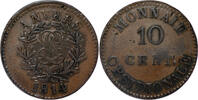 BELGIAN/FRENCH STATES 10 Centimes Siege of Antwerp - Louis XVIII - Arsenaal mint - low mintage (R1) -