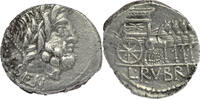 ROMAN REPUBLIC AR Denarius Rubria - L. Rubrius Dossenus - Rome Mint -