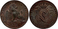 BELGIUM 5 Centimes Kingdom - Leopold I - MINT ERROR: small die break on obverse - RARE OVERDATE -