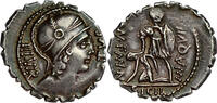 ROMAN REPUBLIC AR Denarius Serratus Aquillia - Mn. Aquillius Mn. f. Mn. n. - Rome Mint -