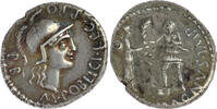 ROMAN REPUBLIC AR Denarius Imperatorial - Cn. Pompeius Magnus Junior & M. Poblicius - Spain -