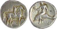 ANCIENT GREECE AR Didrachm or Stater Calabria - Tarentum - Magistrates Arethon and Sas -