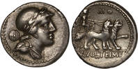 ROMAN REPUBLIC AR Denarius M. Volteius M.f. -