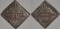 SWEDEN AR 16 &Ouml;re Klipping 1563 Erik XIV ss+ 875,00 EUR  + 18,00 EUR frais d'envoi