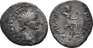 Roma Tiberius, AD. 14-37. AR Denarius, Tribute Penny type.. Lugdunum Lyon Denarius. 14-37. ss