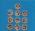 Italie box with 10 coins of 50 lire with pope Benedictus XVI in email FB