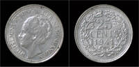 Netherlands 25 cent Netherlands Wilhelmina I 25 cent 1941 -