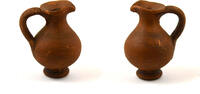 Roman Roman a darkbrown pottery perfume vase -