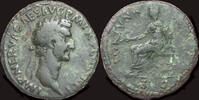Roman sestertius Nerva AE sestertius Fortuna seated left -