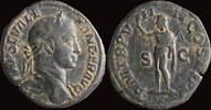 Roman sestertius Severus Alexander AE sestertius Sol standing left -