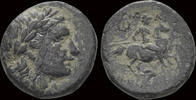 Ionia AE19 Ionia Colophon AE19horseman riding right -