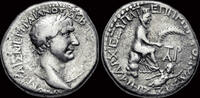 Kilikia tetradrachm Kilikia Tarsos Trajan AR tetradrachm city-goddess seated right -