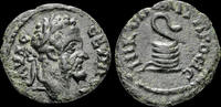 Moesia Inferior AE18 Moesia Inferior Nicopolis ad Istrum Septimius Severus AE18 coiled serpent -