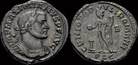 Roman follis Maximianus AE follis Genius standing left -