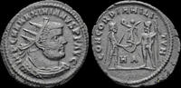 Roman radiate Maximianus Herculius AE radiate emperor accepting Victory on globe -