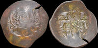 aspron trachy 1195-1203AD Byzantine Alexius III Comnenus billon aspron trachy VF+