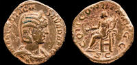Roman AE sestertius Otacilia Severa AE sestertius Concordia seated left -