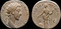 Roman AE dupondius Commodus AE dupondius Providentia standing left -