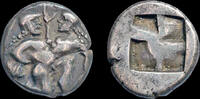 Thasos AR drachm Thracian Island Thasos AR drachm Satyr carrying Nymph -