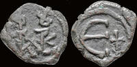 Byzantine pentanummium Justin II AE pentanummium large € -