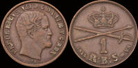 1 rigsbankskilling 1853 Denmark Denmark Friedrich VII 1 rigsbankskilling 1853 EF
