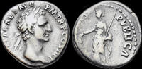 Roman denarius Nerva AR denarius Libertas standing left -