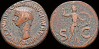 Roman As Claudius AE As Minerva advancing right -