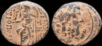 Antioch tetrachalkon Seleukis and Pieria Antioch Civic Issue AE tetrachalkon Zeus Nikephoros seated -