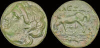 Troas AE16 Troas Alexandreia AE16 hore grazing left -