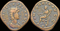 Roman As Otacilia Severa ,Augusta AE As Concordia seated left -
