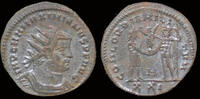 Roman antoninianus Maximian silvered antoninianus Jupiter presents Victory -