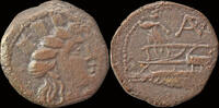 Phoenicia AE17 Phoenicia Arados AE17 Athena left on prow of galley -