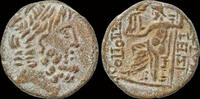 Syria AE18 Syria Seleucis and Pieria Antioch AE18 Zeus Nikephoros seated left -
