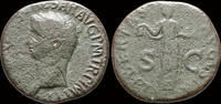 Roman As Claudius AE As Libertas standing facing -