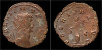 Roman antoninianus Gallienus billon antoninianus Uberitas standing left -