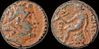 Seleucid Kingdom AE13 Seleucid Kingdom Antiochos III the Great AE13 Apollo seated left on omphalos -