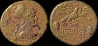 Apameia AE21 Phrygia Apameia AE21 eagle alighting right on maeander pattern -