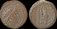 Seleucid Kingdom AE18 Seleucid Kingdom Tryphon AE18 Boeotian helmet -