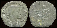 Roman sesterius Maximinus I AE sesterius Salus seated left -