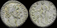 Roman AE dupondius Antoninus Pius AE dupondius Providentia standing left -