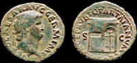Roman AE As Nero AE As temple of Janus -