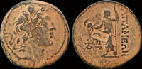 Seleucid Kingdom AE21 Seleucid Kingdom Alexander I Balas AE21 Zeus standing left -