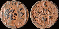 Roman AE nummus Zeno AE nummus Victory advancing left -