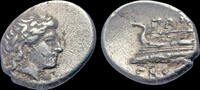 Bithynia hemidrachm Bithynia Kios AR hemidrachm prow of galley left- Proxenos, magistrate -