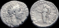 Roman denarius Commodus AR denarius Felicitas standing left -